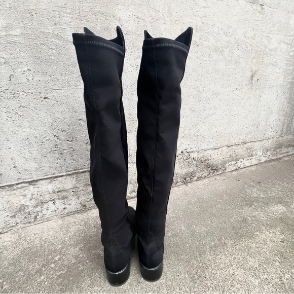 STUART WEITZMAN Black Suede Black Over Knees Boots Size 5M - Picture 5 of 10